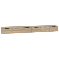 vidaXL Wandschränke 2 Stk. Sonoma-Eiche 102x30x20 cm Holzwerkstoff