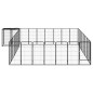 vidaXL 34-tlg. Hundelaufstall Schwarz 50x100cm Stahl Pulverbeschichtet vidaXL 34-tlg. Hundelaufstall Schwarz 50x100cm Stahl Pulverbeschichtet