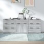 vidaXL 3-tlg. Sideboard Grau Sonoma Holzwerkstoff vidaXL 3-tlg. Sideboard Grau Sonoma Holzwerkstoff