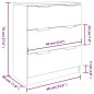vidaXL 3-tlg. Sideboard Grau Sonoma Holzwerkstoff vidaXL 3-tlg. Sideboard Grau Sonoma Holzwerkstoff