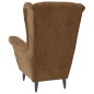 vidaXL Ohrensessel mit Hocker Braun Samt vidaXL Ohrensessel mit Hocker Braun Samt