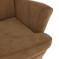 vidaXL Ohrensessel mit Hocker Braun Samt vidaXL Ohrensessel mit Hocker Braun Samt