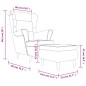 vidaXL Ohrensessel mit Hocker Braun Samt vidaXL Ohrensessel mit Hocker Braun Samt