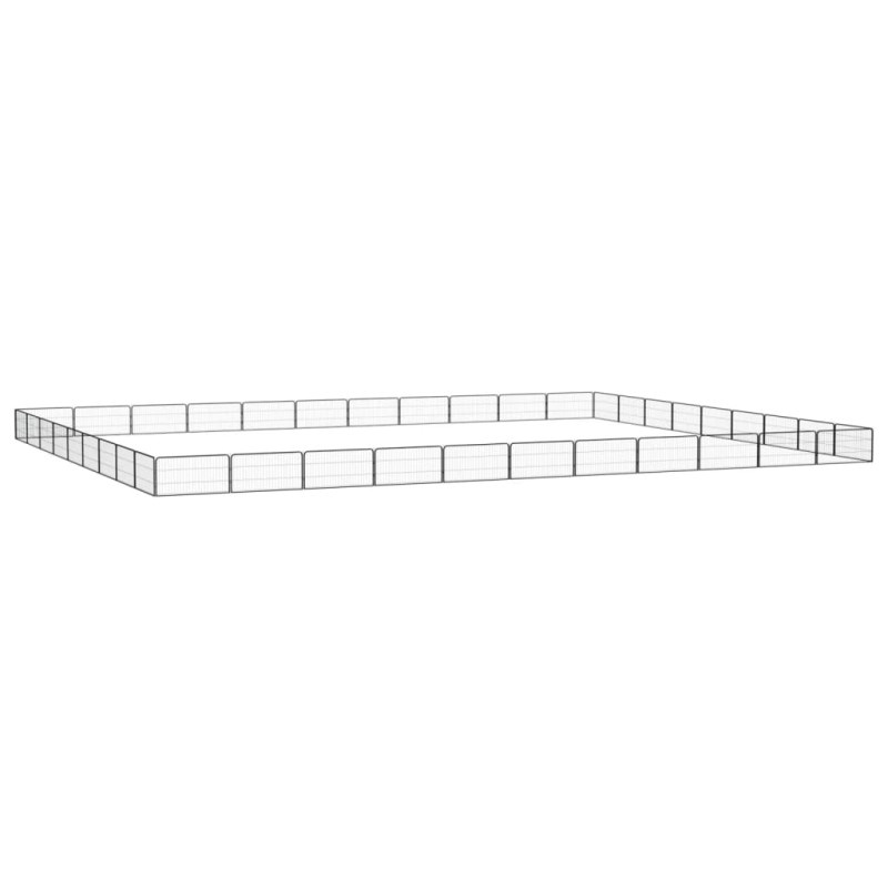 vidaXL 40-tlg. Hundelaufstall Schwarz 100x50cm Stahl Pulverbeschichtet vidaXL 40-tlg. Hundelaufstall Schwarz 100x50cm Stahl Pulverbeschichtet