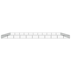 vidaXL 40-tlg. Hundelaufstall Schwarz 100x50cm Stahl Pulverbeschichtet