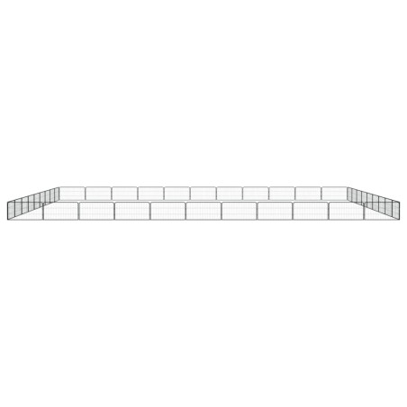 vidaXL 40-tlg. Hundelaufstall Schwarz 100x50cm Stahl Pulverbeschichtet