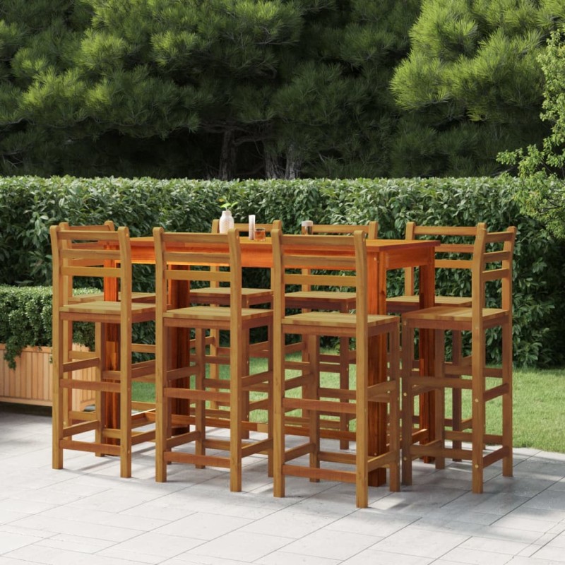 vidaXL Barhocker 8 Stk. Massivholz Akazie vidaXL Barhocker 8 Stk. Massivholz Akazie