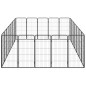 vidaXL 24-tlg. Hundelaufstall Schwarz 50x100cm Stahl Pulverbeschichtet vidaXL 24-tlg. Hundelaufstall Schwarz 50x100cm Stahl Pulverbeschichtet