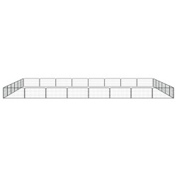 vidaXL 28-tlg. Hundelaufstall Schwarz 100x50cm Stahl Pulverbeschichtet