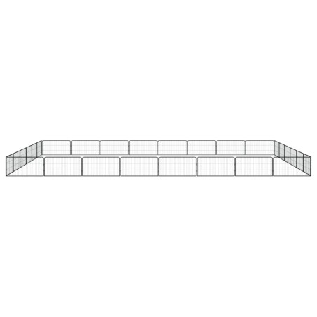 vidaXL 28-tlg. Hundelaufstall Schwarz 100x50cm Stahl Pulverbeschichtet