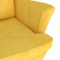 vidaXL Ohrensessel mit Hocker Senfgelb Samt vidaXL Ohrensessel mit Hocker Senfgelb Samt