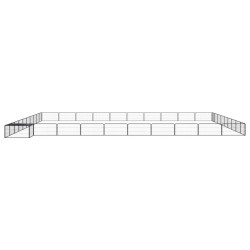 vidaXL 40-tlg. Hundelaufstall Schwarz 100x50cm Stahl Pulverbeschichtet