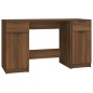 vidaXL Schreibtisch mit Beistellschrank Braun Eichen-Optik vidaXL Schreibtisch mit Beistellschrank Braun Eichen-Optik