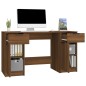 vidaXL Schreibtisch mit Beistellschrank Braun Eichen-Optik vidaXL Schreibtisch mit Beistellschrank Braun Eichen-Optik