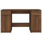 vidaXL Schreibtisch mit Beistellschrank Braun Eichen-Optik vidaXL Schreibtisch mit Beistellschrank Braun Eichen-Optik