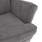 vidaXL Ohrensessel mit Hocker Hellgrau Samt vidaXL Ohrensessel mit Hocker Hellgrau Samt