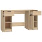 vidaXL Schreibtisch mit Beistellschrank Sonoma-Eiche Holzwerkstoff vidaXL Schreibtisch mit Beistellschrank Sonoma-Eiche Holzwerkstoff