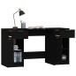 vidaXL Schreibtisch mit Beistellschrank Schwarz Holzwerkstoff vidaXL Schreibtisch mit Beistellschrank Schwarz Holzwerkstoff