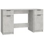 vidaXL Schreibtisch mit Beistellschrank Betongrau Holzwerkstoff vidaXL Schreibtisch mit Beistellschrank Betongrau Holzwerkstoff
