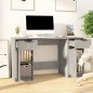 vidaXL Schreibtisch mit Beistellschrank Betongrau Holzwerkstoff vidaXL Schreibtisch mit Beistellschrank Betongrau Holzwerkstoff