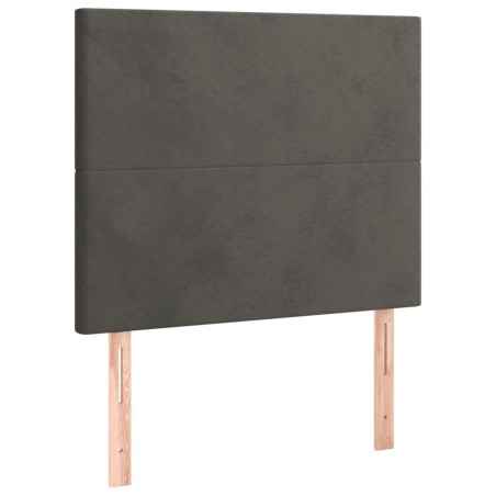 vidaXL Kopfteile 2 Stk. Dunkelgrau 80x5x78/88 cm Samt