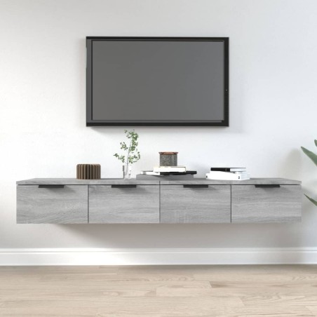 vidaXL Wandschränke 2 Stk. Grau Sonoma 68x30x20 cm Holzwerkstoff