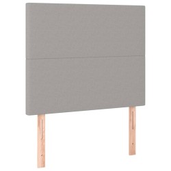vidaXL Kopfteile 2 Stk. Hellgrau 80x5x78/88 cm Stoff