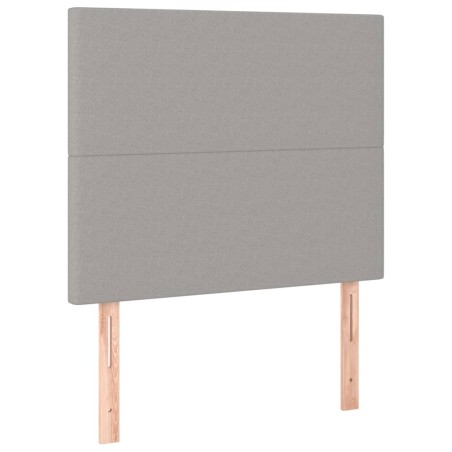 vidaXL Kopfteile 2 Stk. Hellgrau 80x5x78/88 cm Stoff
