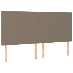 vidaXL Kopfteile 4 Stk. Taupe 90x5x78/88 cm Stoff