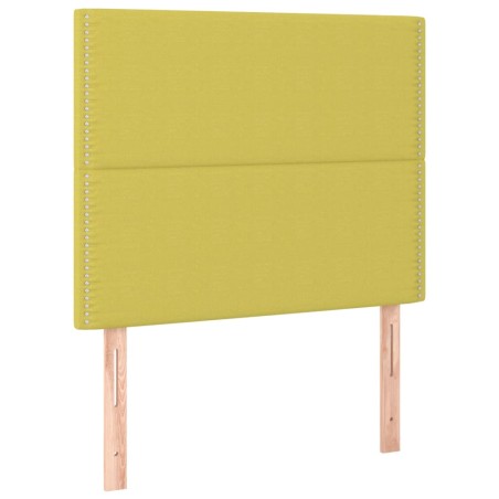 vidaXL Kopfteile 2 Stk. Grün 100x5x78/88 cm Stoff