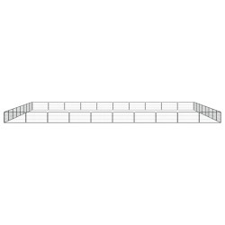 vidaXL 36-tlg. Hundelaufstall Schwarz 100x50cm Stahl Pulverbeschichtet