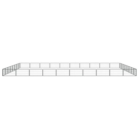 vidaXL 36-tlg. Hundelaufstall Schwarz 100x50cm Stahl Pulverbeschichtet