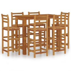 vidaXL 7-tlg. Gartenbar-Set Massivholz Akazie