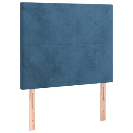 vidaXL Kopfteile 2 Stk. Dunkelblau 80x5x78/88 cm Samt