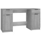 vidaXL Schreibtisch mit Beistellschrank Grau Sonoma Holzwerkstoff vidaXL Schreibtisch mit Beistellschrank Grau Sonoma Holzwerkstoff