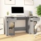 vidaXL Schreibtisch mit Beistellschrank Grau Sonoma Holzwerkstoff vidaXL Schreibtisch mit Beistellschrank Grau Sonoma Holzwerkstoff