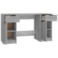 vidaXL Schreibtisch mit Beistellschrank Grau Sonoma Holzwerkstoff vidaXL Schreibtisch mit Beistellschrank Grau Sonoma Holzwerkstoff