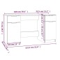 vidaXL Schreibtisch mit Beistellschrank Grau Sonoma Holzwerkstoff vidaXL Schreibtisch mit Beistellschrank Grau Sonoma Holzwerkstoff