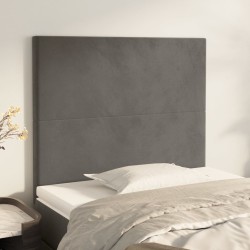 vidaXL Kopfteile 2 Stk. Dunkelgrau 90x5x78/88 cm Samt