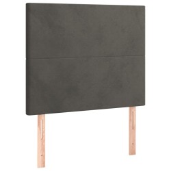 vidaXL Kopfteile 2 Stk. Dunkelgrau 90x5x78/88 cm Samt