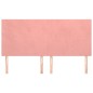 vidaXL Kopfteile 4 Stk. Rosa 90x5x78/88 cm Samt