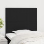vidaXL Kopfteile 2 Stk. Schwarz 100x5x78/88 cm Stoff