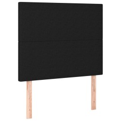vidaXL Kopfteile 2 Stk. Schwarz 100x5x78/88 cm Stoff