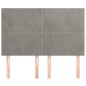 vidaXL Kopfteile 4 Stk. Hellgrau 72x5x78/88 cm Samt vidaXL Kopfteile 4 Stk. Hellgrau 72x5x78/88 cm Samt