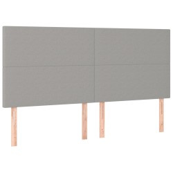 vidaXL Kopfteile 4 Stk. Hellgrau 80x5x78/88 cm Stoff