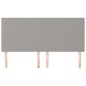 vidaXL Kopfteile 4 Stk. Hellgrau 80x5x78/88 cm Stoff