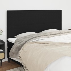 vidaXL Kopfteile 4 Stk. Schwarz 80x5x78/88 cm Stoff