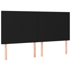vidaXL Kopfteile 4 Stk. Schwarz 80x5x78/88 cm Stoff