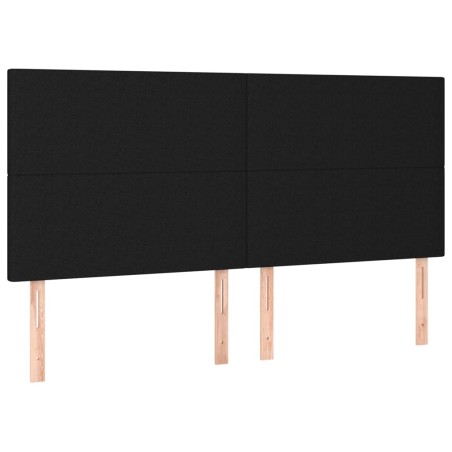 vidaXL Kopfteile 4 Stk. Schwarz 80x5x78/88 cm Stoff
