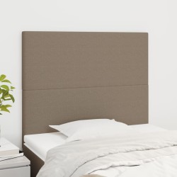 vidaXL Kopfteile 2 Stk. Taupe 90x5x78/88 cm Stoff